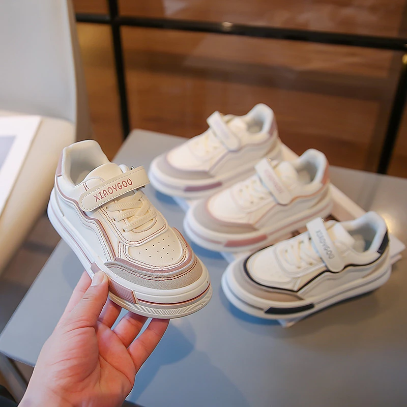 秋季新款男女童鞋中大童儿童时尚百搭校园软底学生休闲皮面板鞋