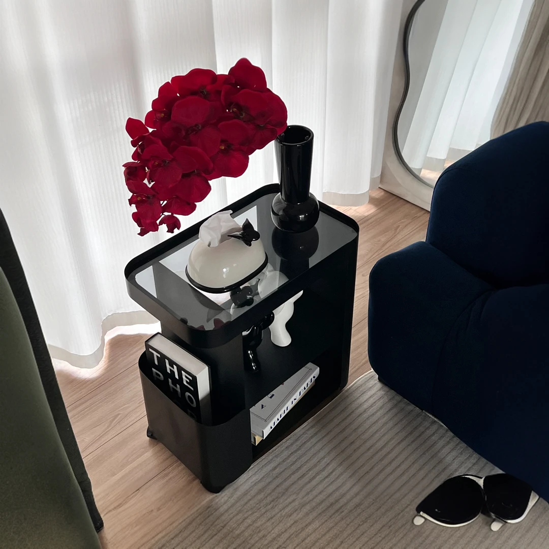 轻奢客厅沙发边几边柜可移动小桌子侧边柜床头桌子沙发边旁置物架