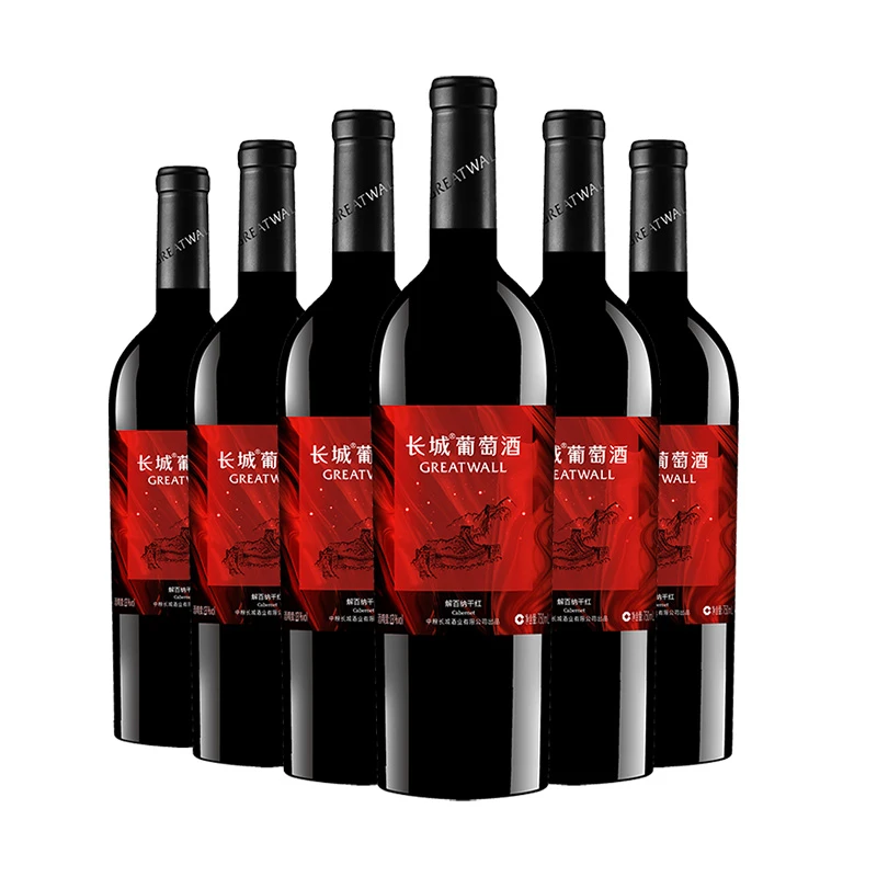 中粮长城星级红星解百纳国产干红葡萄酒750ml*6瓶