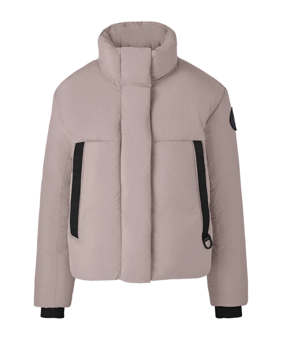 未使用 CANADA GOOSE  Grandview 柔光粉 黑标羽绒服