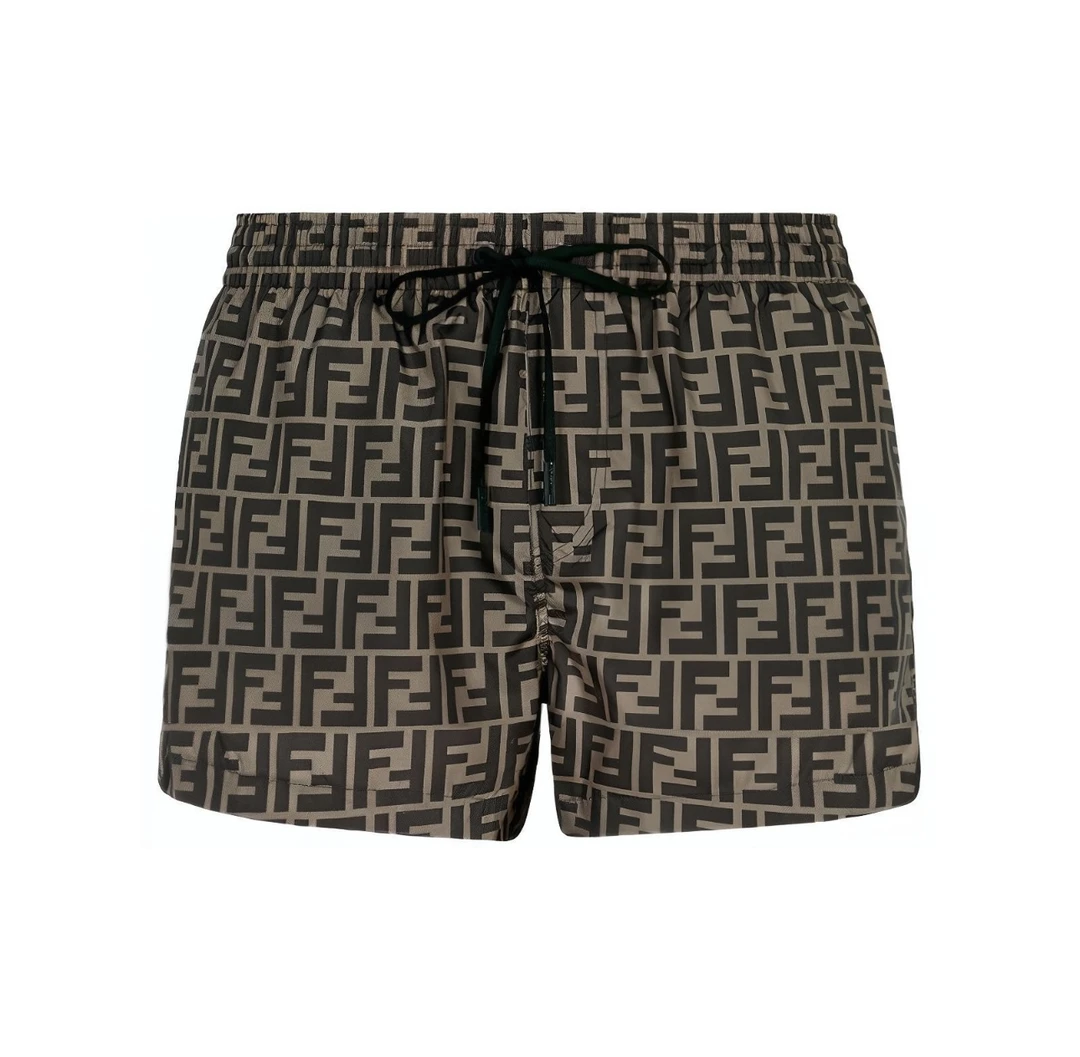全新未使用 FENDI/芬迪 FF logo休闲短裤老花配色