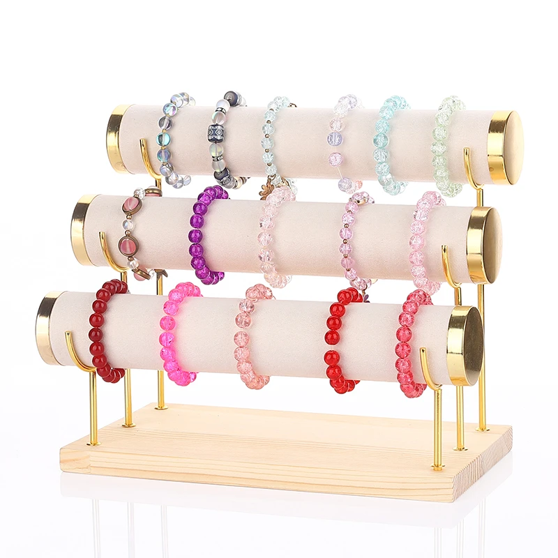 时尚三层手串架家用挂手链架子大容量摆手镯架陈列道具饰品展示架