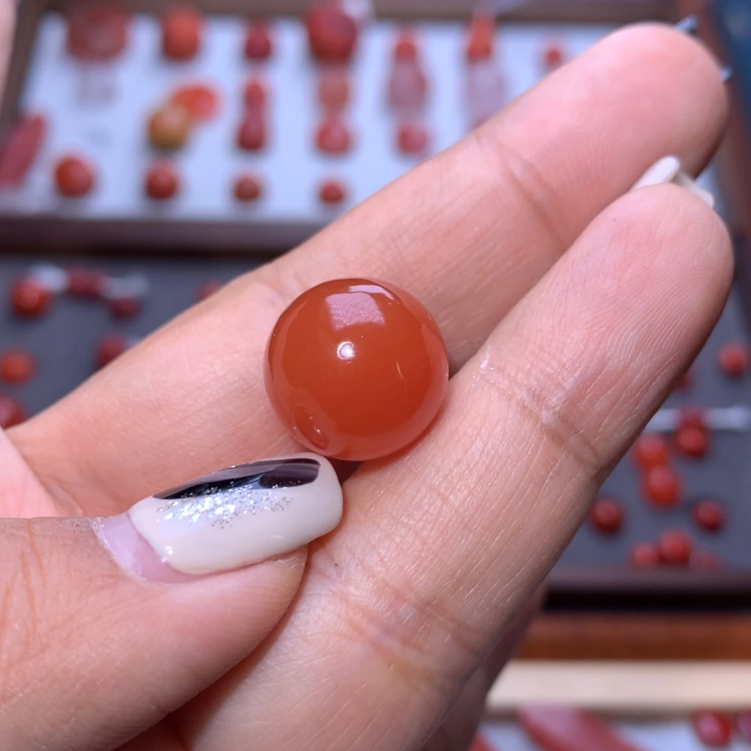 【闪购商品】南红玛瑙13.5×12.5老型未镶嵌小***喏微微沙点