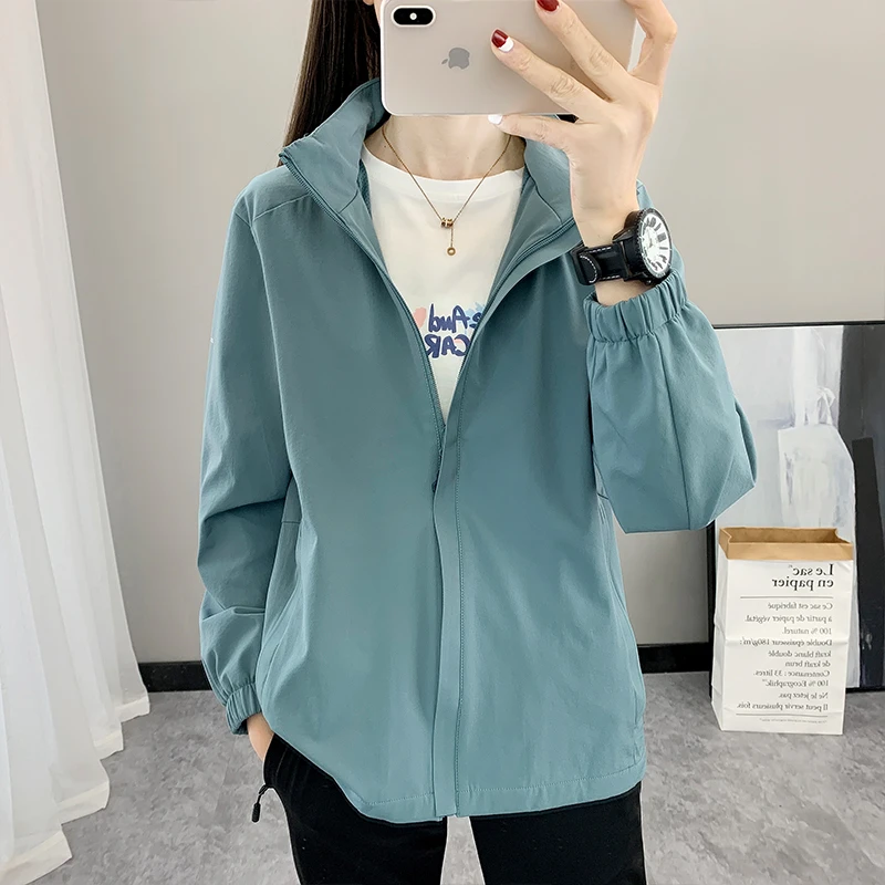 【秋款】运动户外休闲风衣女2024夹克连帽开襟速干健身服外套女