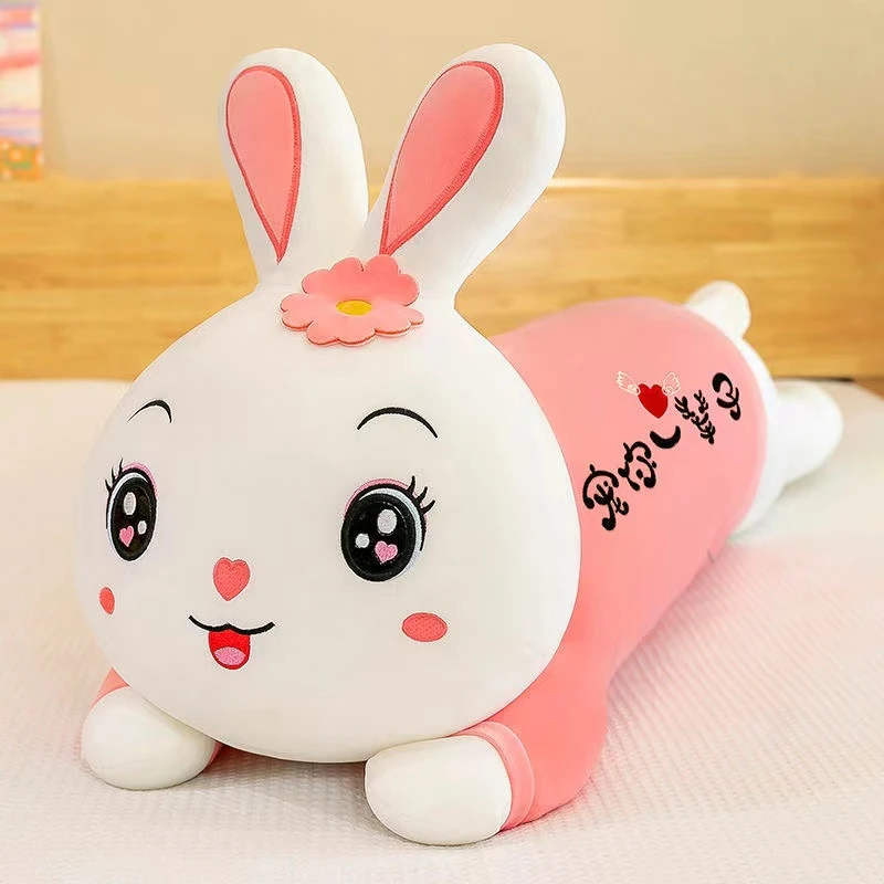 花朵趴趴兔抱枕毛绒玩具厂家直销可爱