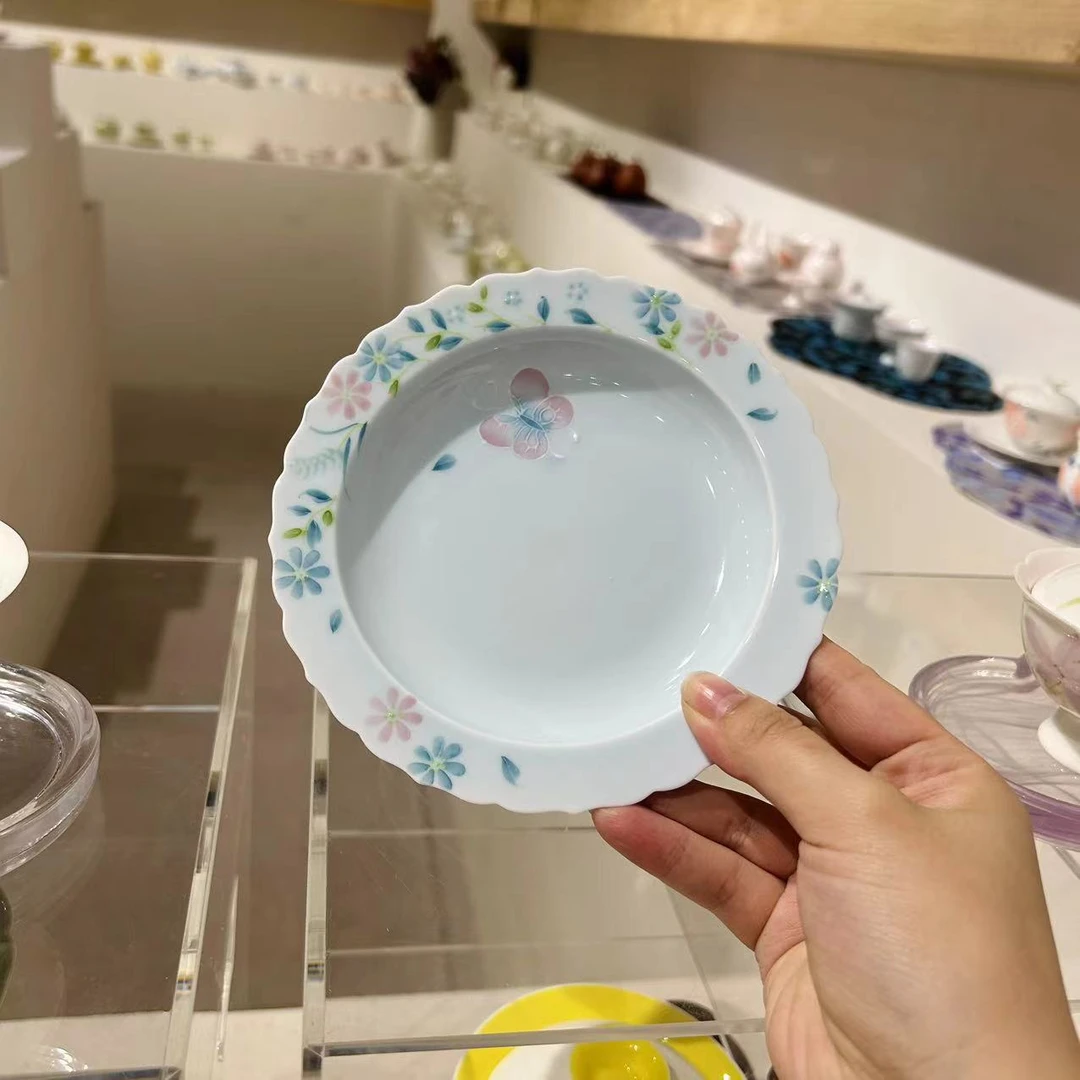 蔓颜 灵影飘韵景德镇功夫茶具欣悦花开壶承干泡盘水果托盘家用