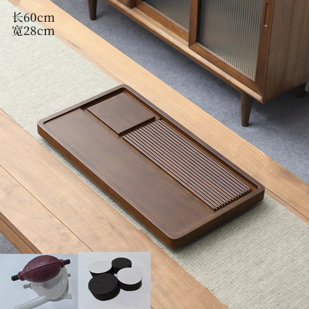 品益60×32家用实木功夫泡茶台排水干泡茶台简易办公茶海