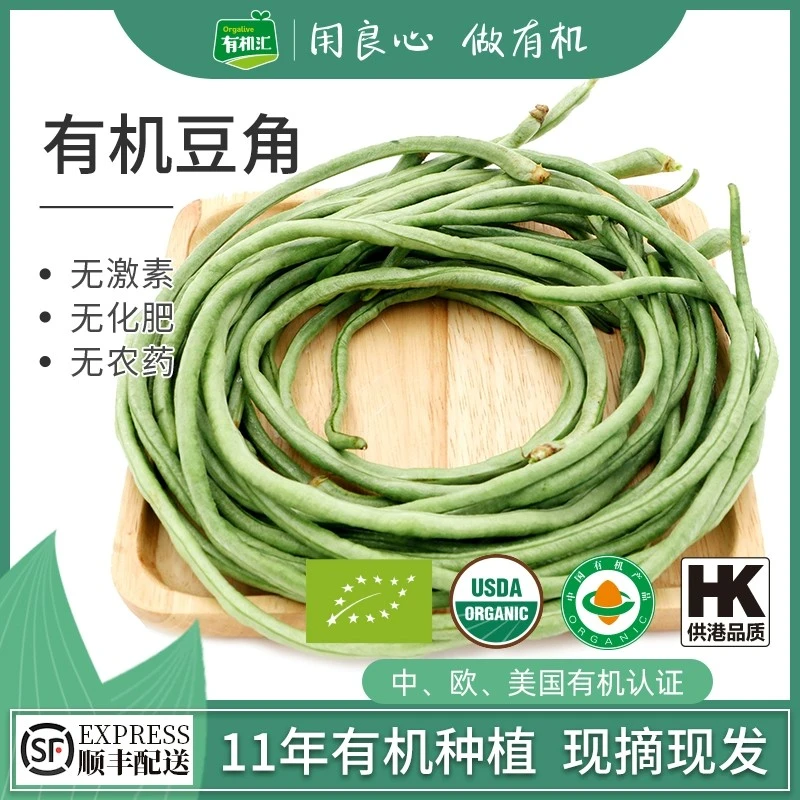 有机汇有机豆角长豆角新鲜蔬菜长豇豆有机蔬菜5斤