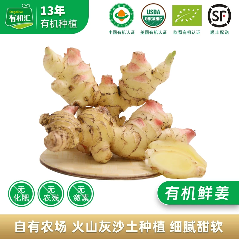 有机汇 有机生姜调味食材有机蔬菜配送山东大姜250g非鲜姜