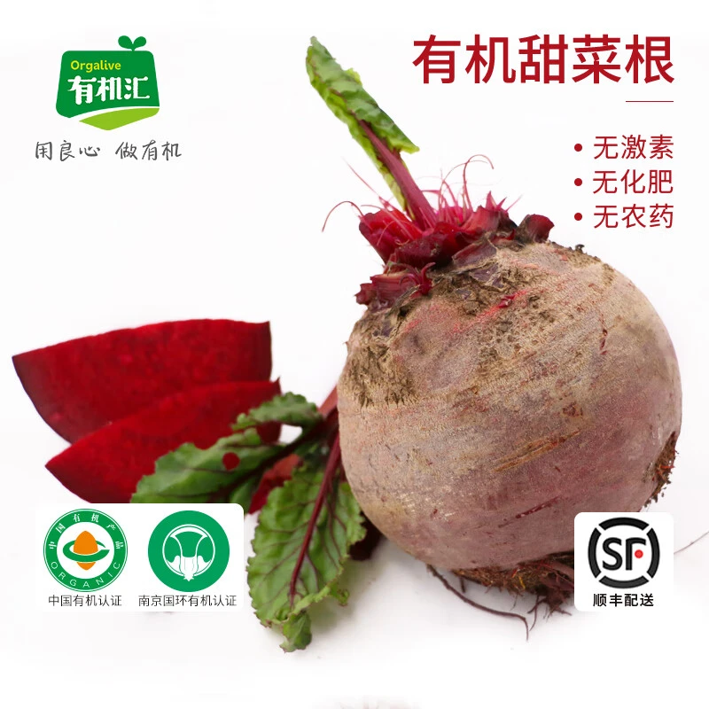 有机汇有机甜菜头甜菜根有机蔬菜新鲜榨汁食疗红菜头甜菜头3斤装
