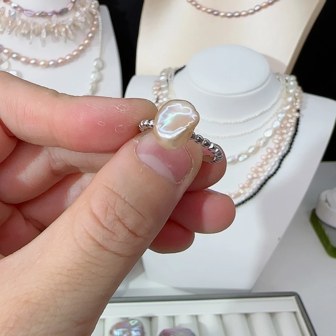 淡水珍珠颈饰银S925镶嵌T**a