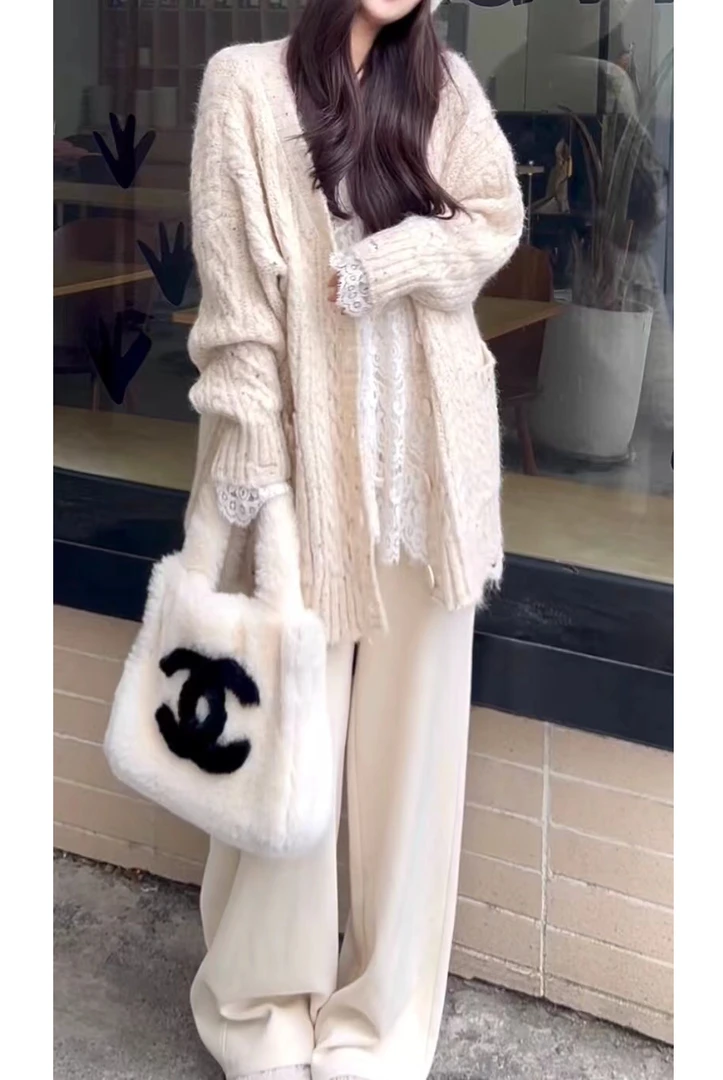 【WEN】落叶 百搭宽松慵懒风秋冬气质时尚休闲针织毛衣16