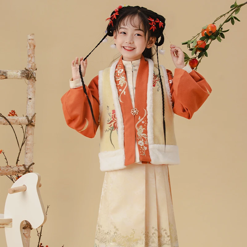 【秋冬清仓】枫染—新年过年拜年服汉服儿童女童棉袄加厚秋冬季装