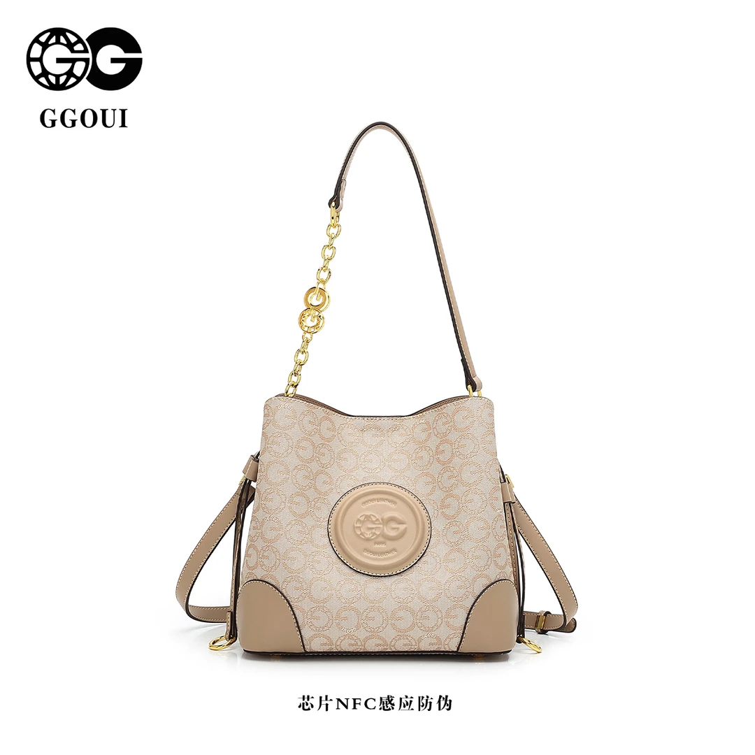 GG2024女士春夏新款时尚百搭水桶包名媛风单肩斜挎手提包G3606