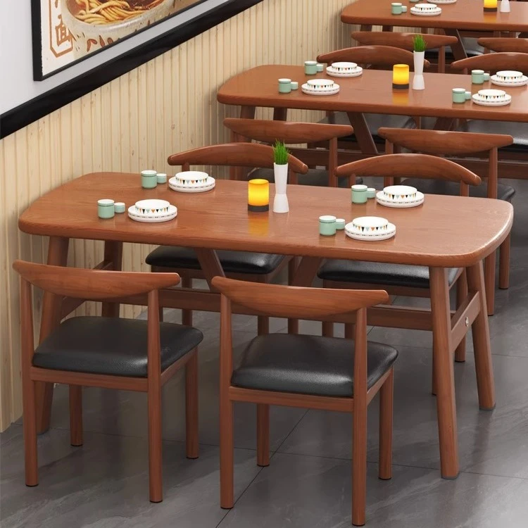 餐桌家用小户型轻奢简约现代桌子出租房用长方形饭桌餐饮商用桌椅