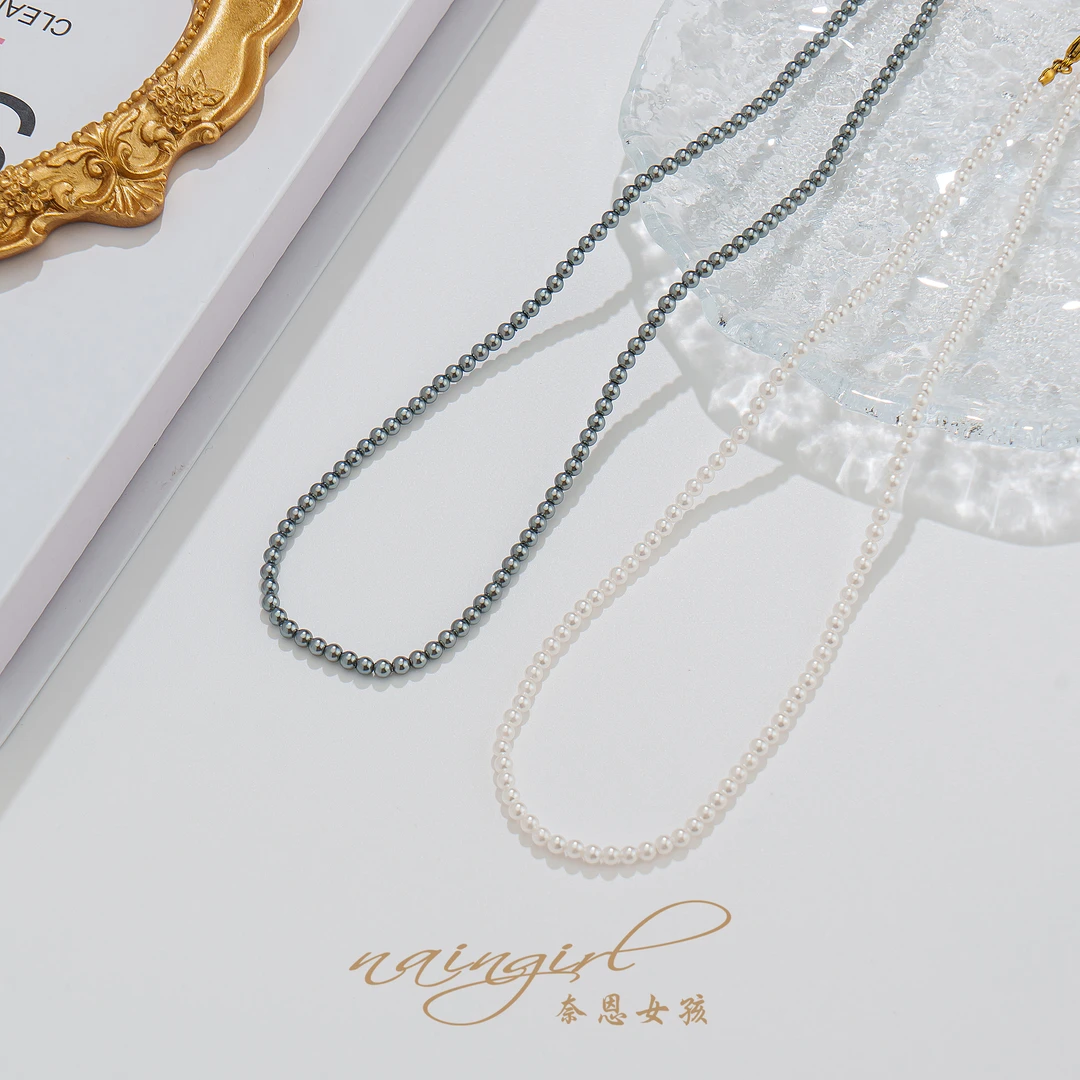 钛钢仿珍珠项链 X6055【Twins】时尚百搭温柔简约珠珠项链