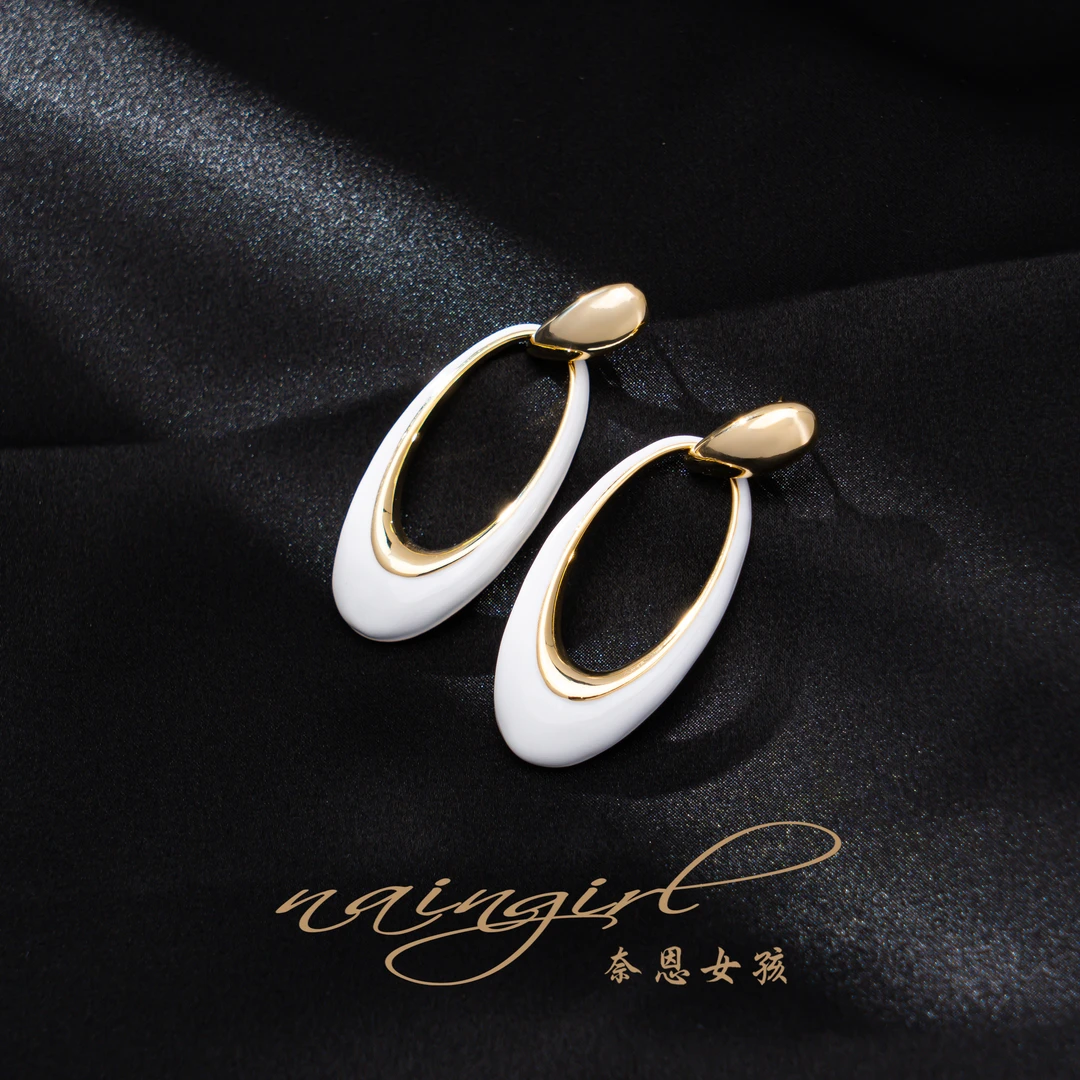 铜合金亚克力耳饰 E3010【巴黎旧梦】简约复古小众设计感气质耳环