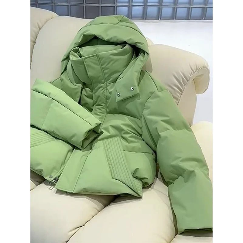 【冬季促销】新款羽绒服今年流行爆款秋冬装高级感超好看绿色服外