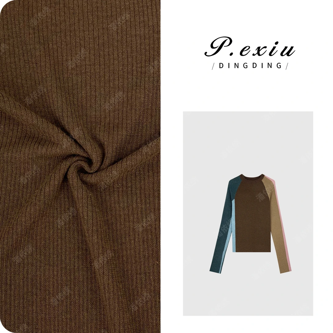 【冬日恋岛】羊-毛-撞色圆领长袖套头针织ZZ0690