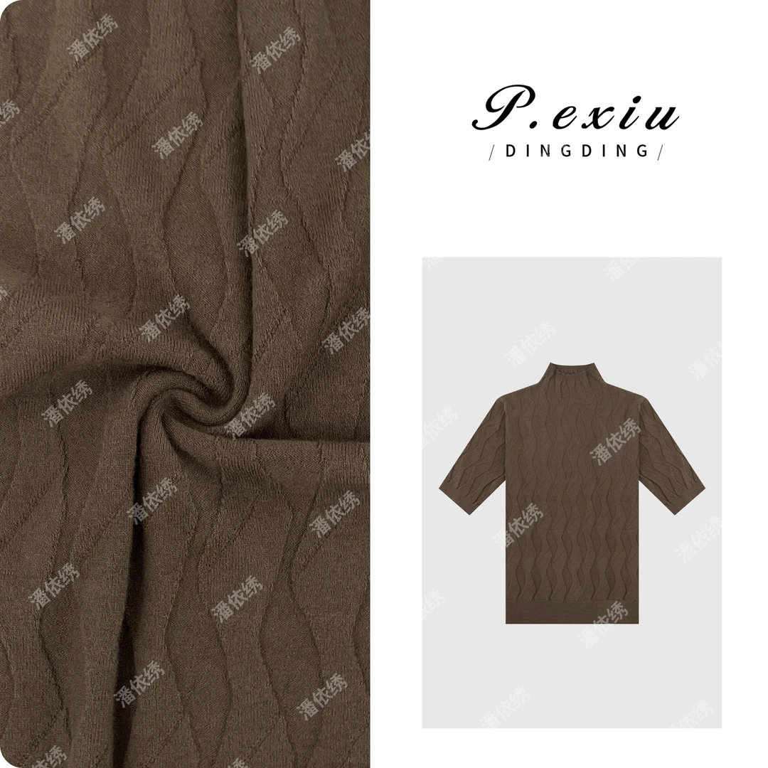 安迪绒水波纹软糯亲肤半高领针织上衣 ZZ0657