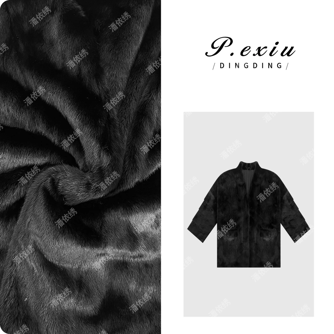 PanYiXiu/潘依绣丹麦进口水貂皮毛一体轻奢光泽感皮草外套 24-3