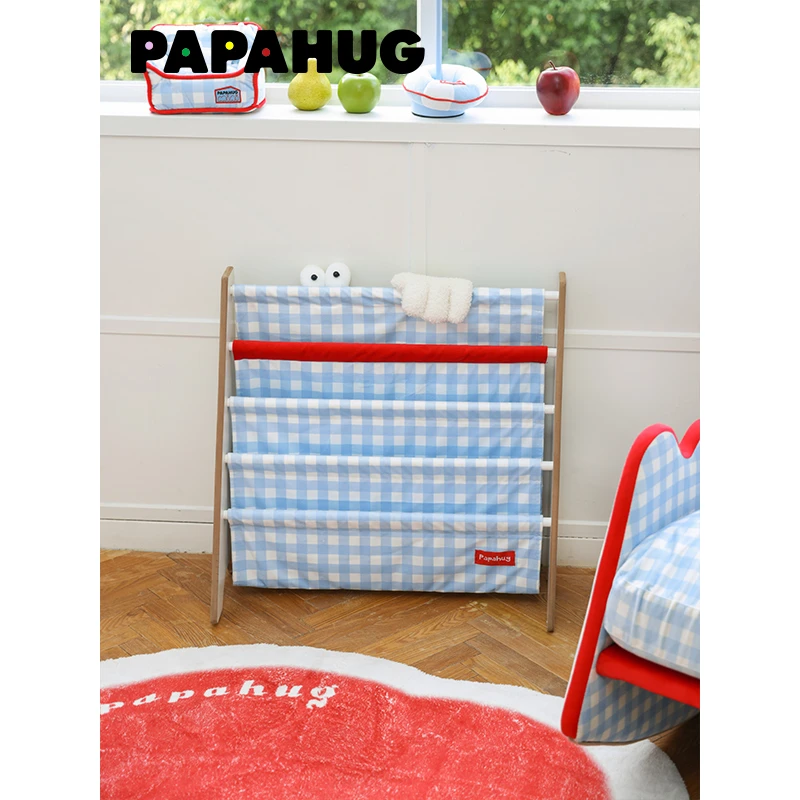 PAPAHUG 绘本架置物架格子多层收纳架杂志架绘本展示架小书架落地