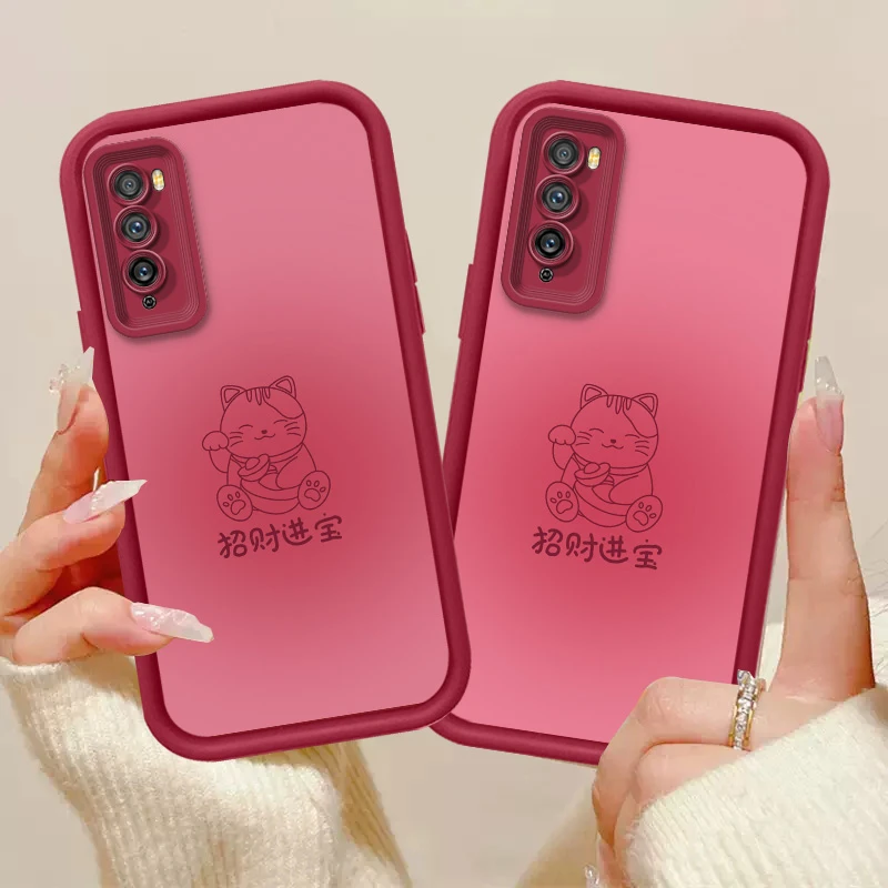 适用于【畅享Z/畅享20pro】天眼阶梯软胶招财进宝猫全包保护手机壳