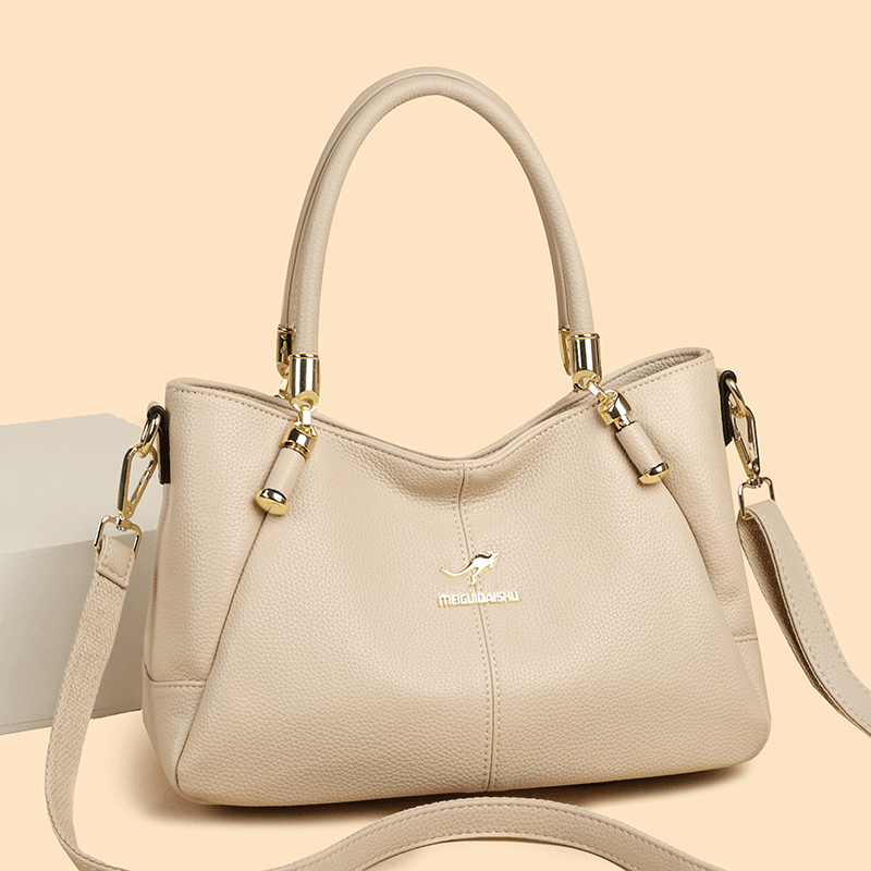 北麓袋鼠正品女士爆款手提包2024新款时尚中年送妈妈礼物单肩皮包