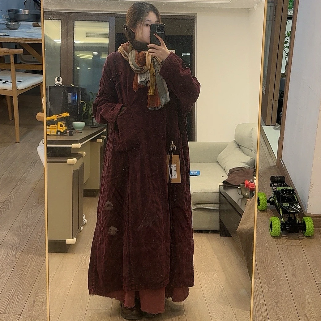 【川原·麻推荐】亚麻系绳口袋袍子