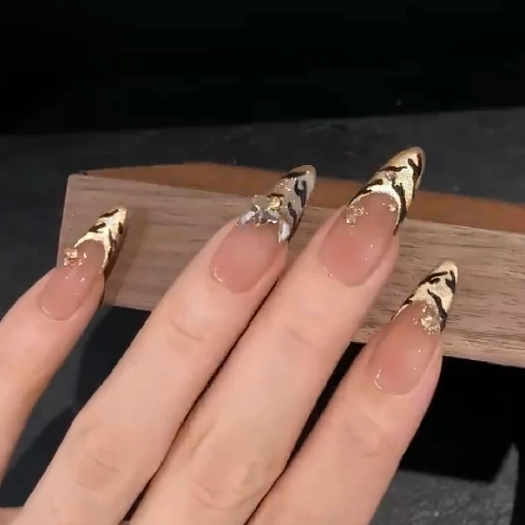 【虎纹】mermaid显白百搭气质猫眼纯手工穿戴甲