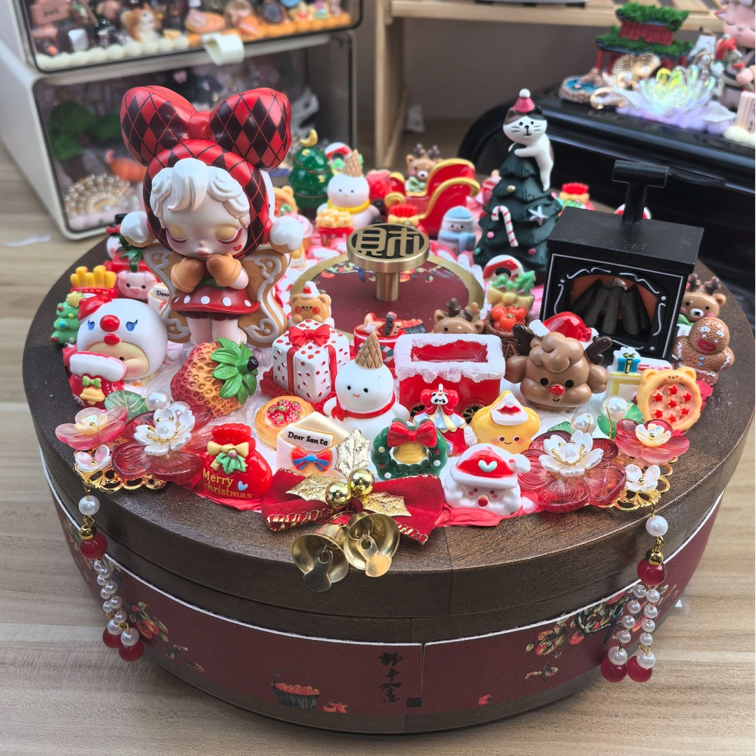 【新年实木干果盒】创意手工新年家用家居个性潮流DIY糖果盒收纳盒