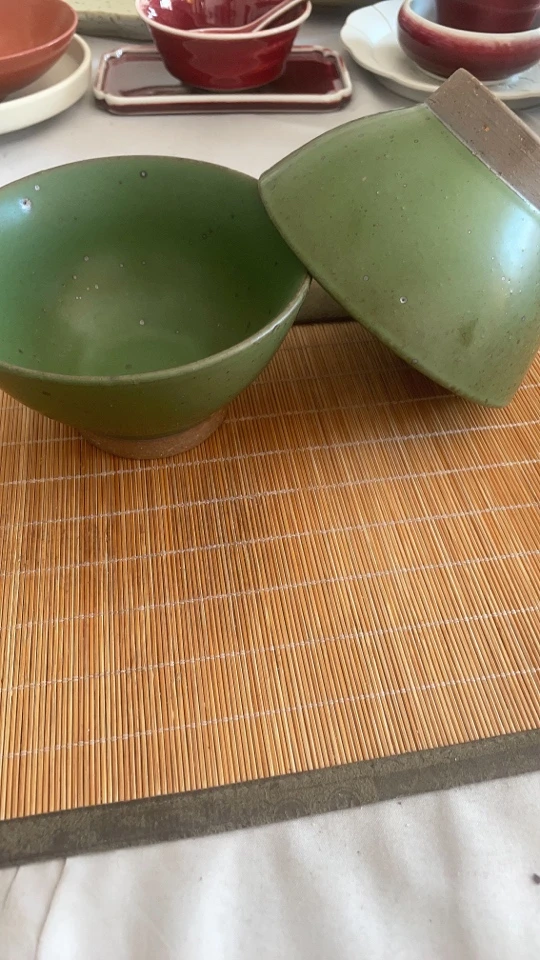 手工复古饭碗粗陶高脚碗陶瓷碗米饭碗微瑕