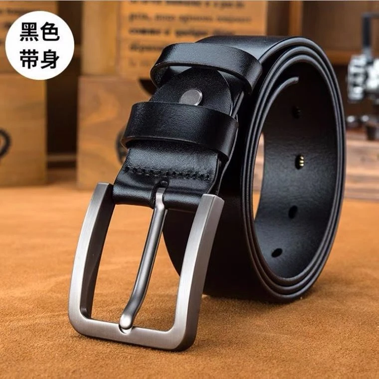 头层牛皮针扣一块皮真皮牛皮裤带纯牛皮真牛皮皮带裤腰锌合金扣