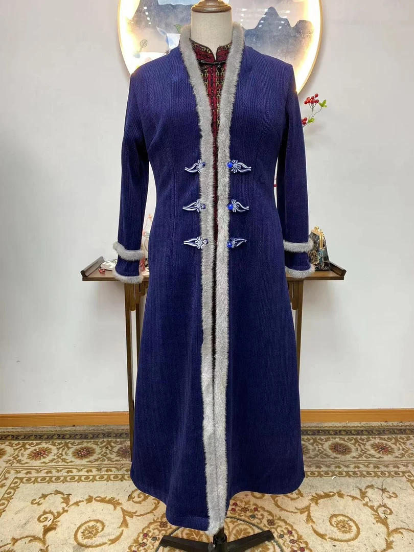 繁霜 冬款雪尼尔加绒加厚保暖外套安诗歌