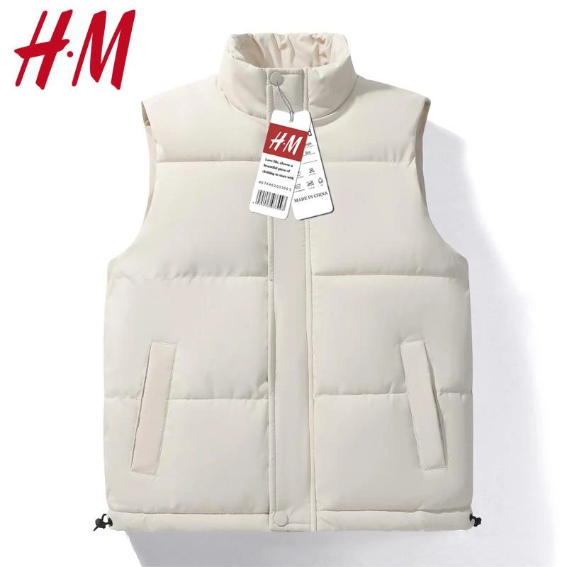 HM官方店潮牌保暖马甲青少年秋冬季男女户外休闲时尚无袖棉衣外套