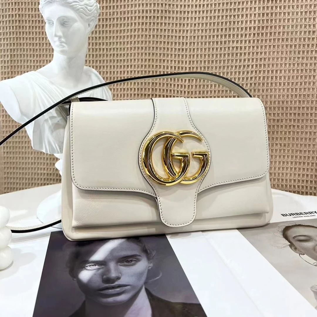 95新 GUCCI/古驰 Gucci古驰 arli白色百搭单肩斜跨包/无公价/甄选