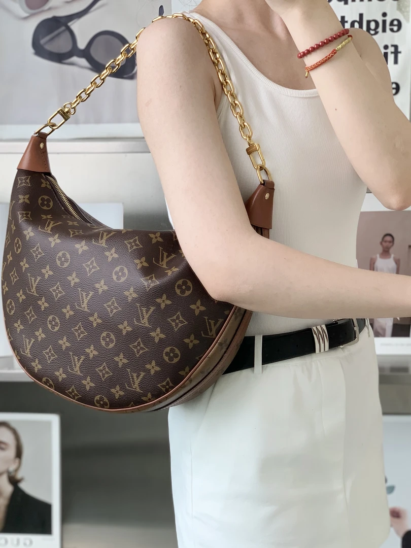 99新 LouisVuitton/路易威登 LV 大月亮 老花包/优品