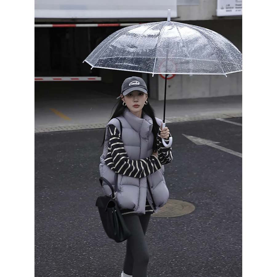 张贝贝 90白鸭绒 防水抗静电 无胆防绒 绵绵奶芙羽绒马甲