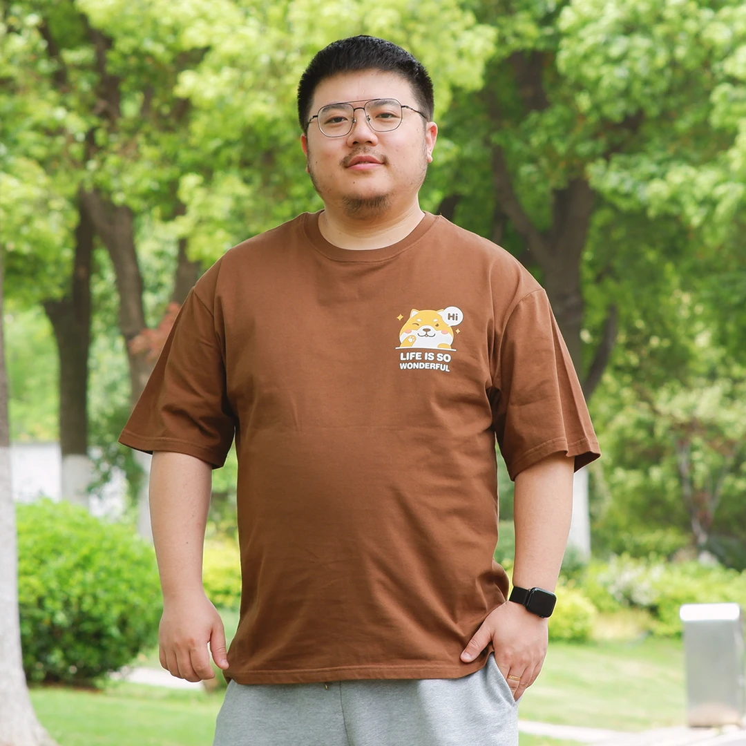 民生铺子24夏季原创大码印花T恤创意趣味柴犬印花短袖搞笑百搭T恤