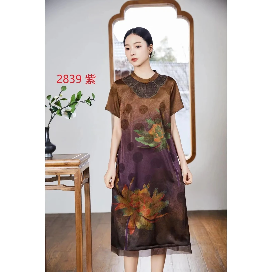 2839-3新款新中式女士连衣裙