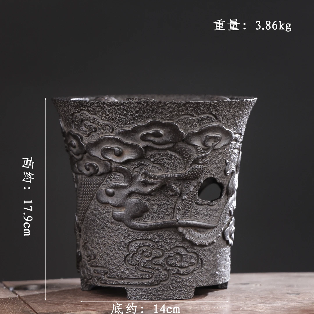 手工打造耀世龙吟炭炉 户外炭炉  家用古风创意