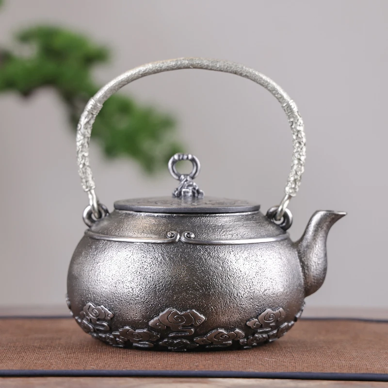 雨宫宗落款砂铁壶纯手工砂铁悟空  日式煮水家居铁壶茶壶