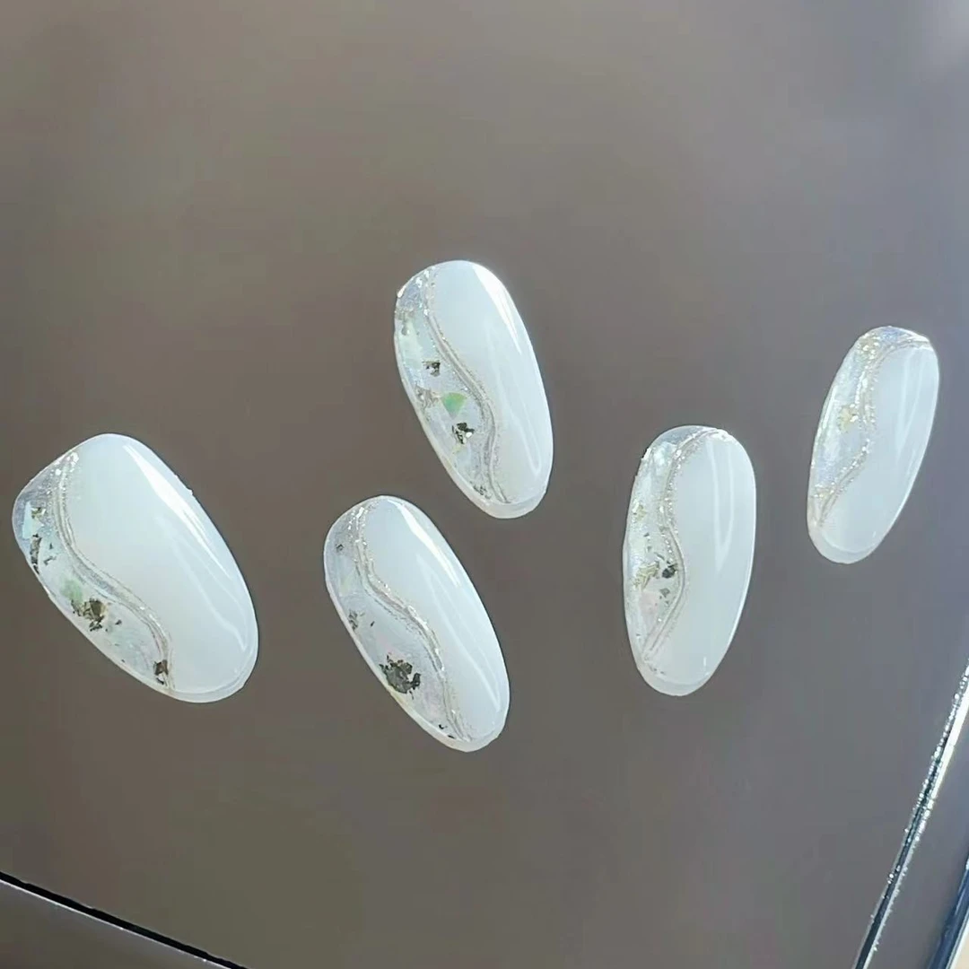流水蝉鸣 纯手工穿戴甲十片装