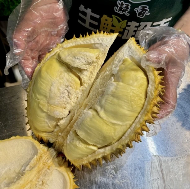 1【1果1拍默认扒肉】A果同城小时达泰国树熟金枕榴莲