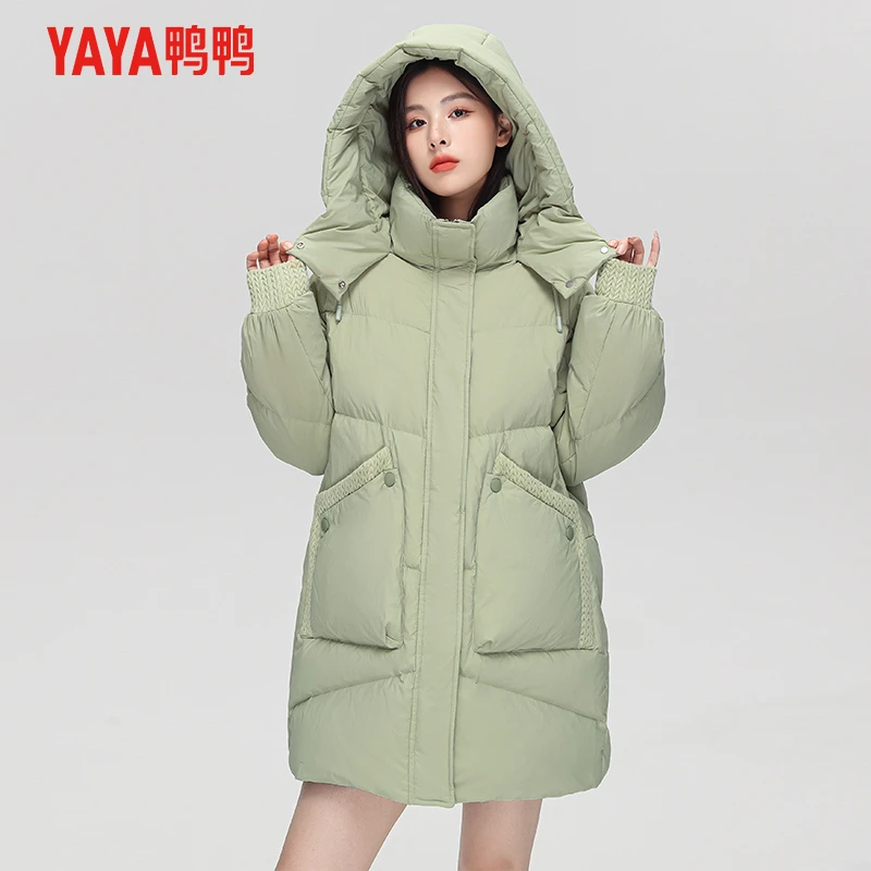 YAYA/鸭鸭羽绒服女冬季新款洋气时尚气质韩版轻暖感YE2B618052H