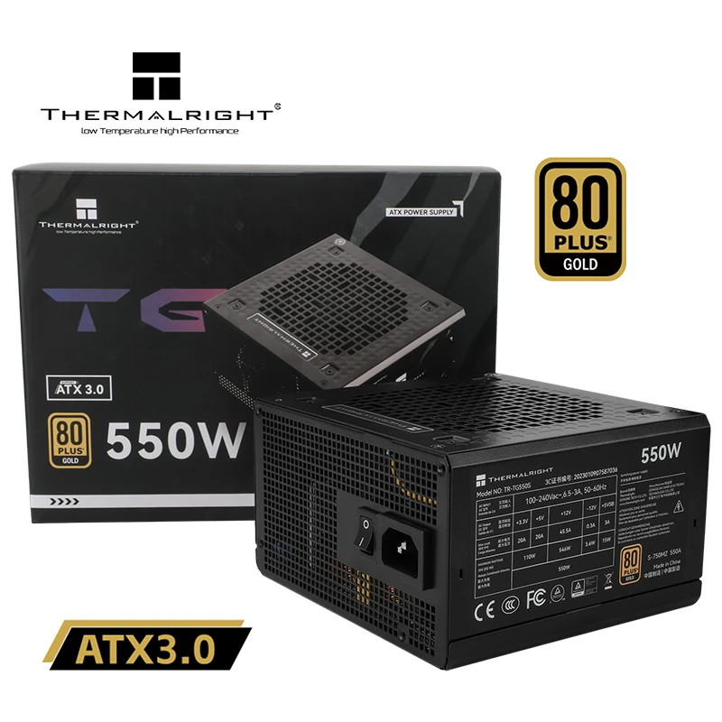 利民（Thermalright ）额定550W TR-TG550S金牌直出线电脑电竞电源