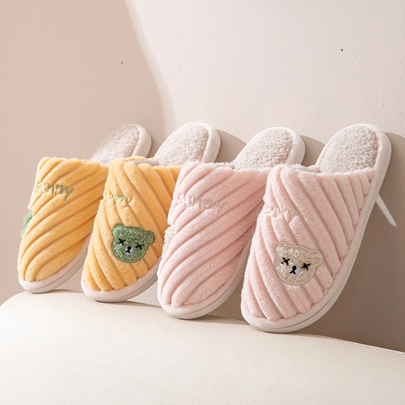 棉拖鞋女秋冬季室内家居防滑2022新款居家用情侣保暖毛拖鞋冬款