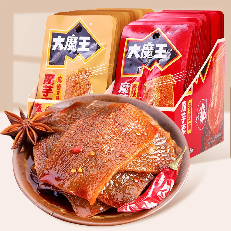 盐津铺子大魔王18克大包麻酱味魔芋素毛肚香辣大片魔芋爽解馋零食