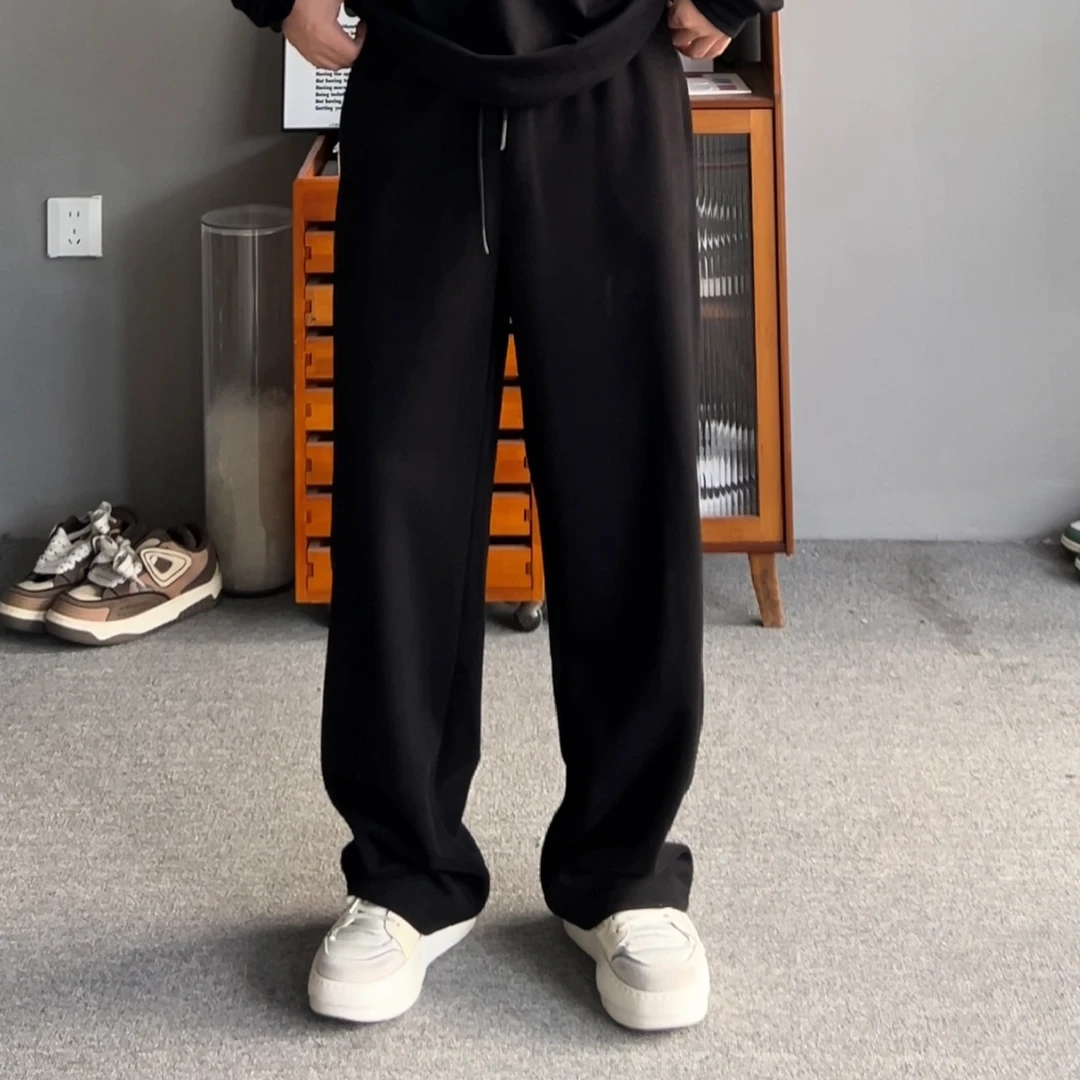 350g重磅马吉拉休闲裤男女宽松垂感弯刀裤情侣