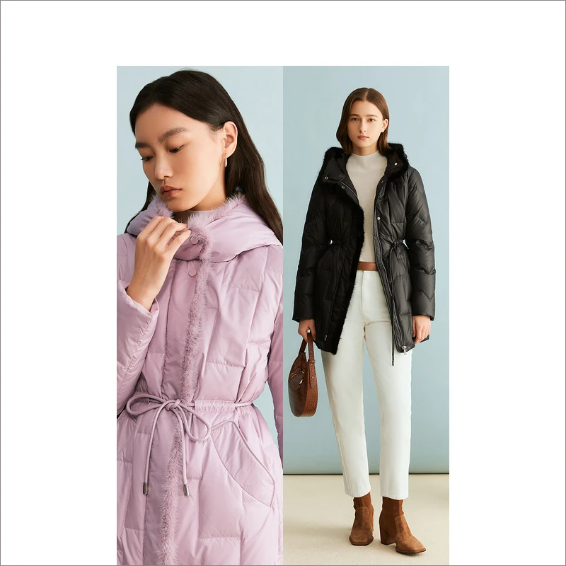 YINER音儿冬季新款百搭时尚羽绒服8C63508096白鸭绒保暖